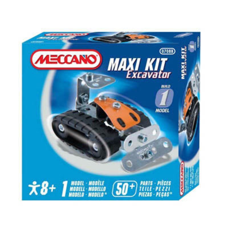 840708B – MECCANO MAXI KIT-EXCAVATOR 1 MODEL 50+ PARTS