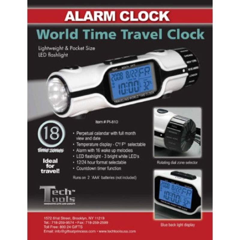 PI-810 – CLOCK ALARM DIGITAL WITH FLASHLIGHT ASSORTED COLOU