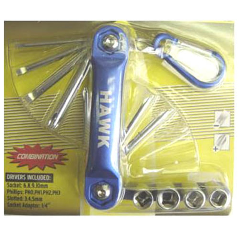 PS2012 – SCREWDRIVER MULTIBIT/SOCKET SET 11 IN 1  SLOT/PHIL/SOCKET