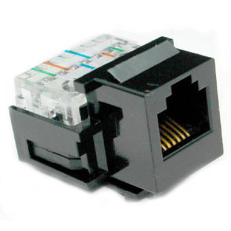 RB-KJ2-C4-66 BK – KEYSTONE JACK CAT3 BLK TOOLLESS 6P6C (10 pcs/pkg)
