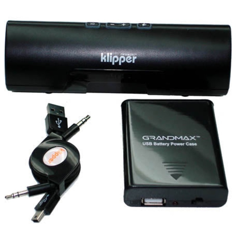 SPKR-S1-BLK – SPEAKER PORTABLE KLIPPER TWEAKER 3D SURROUND CLIPS TO LAPTOP BLK