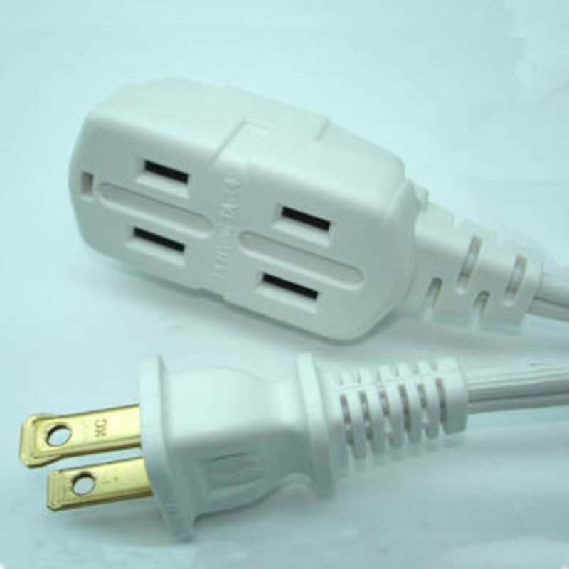 140032 – EXTENSION CORD 2/16 12FT WHT 3 OUTLET SPT-2 13A 125V 1625W