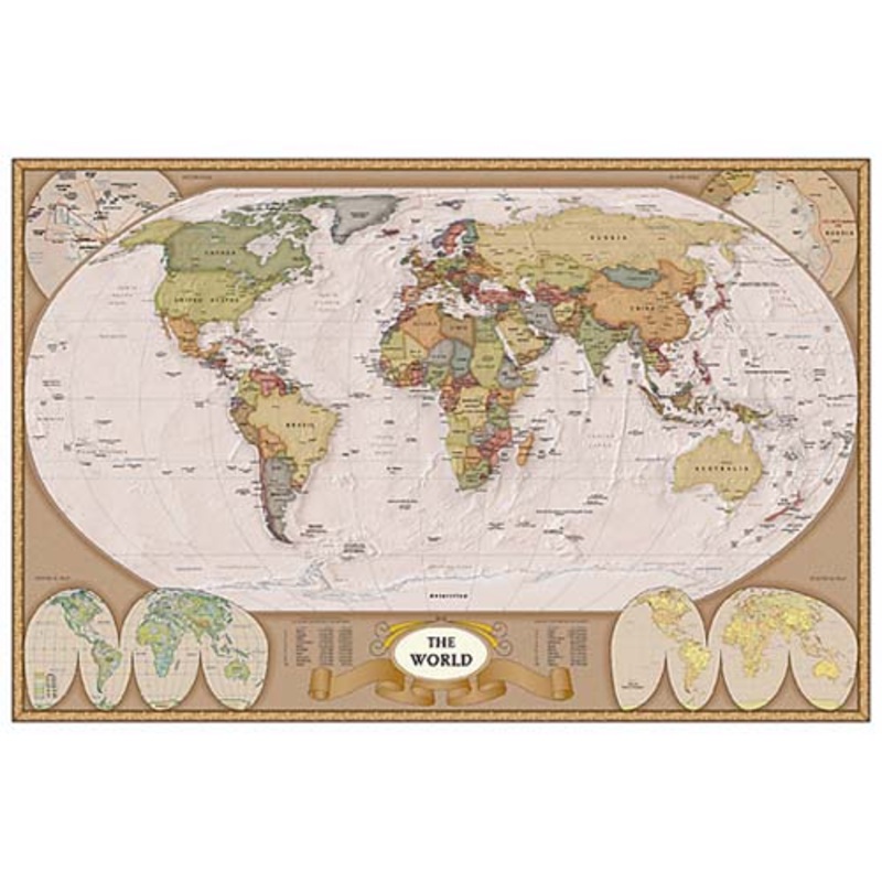 2400-1272 – MAP OF THE WORLD POSTER 36X24 IN