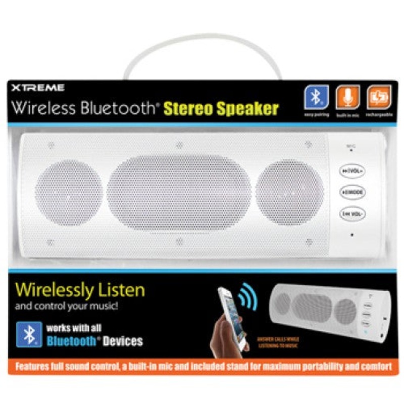 51892 – SPEAKER WIRELESS BLUETOOTH WHITE WITH BUILT-IN MICROPHONE