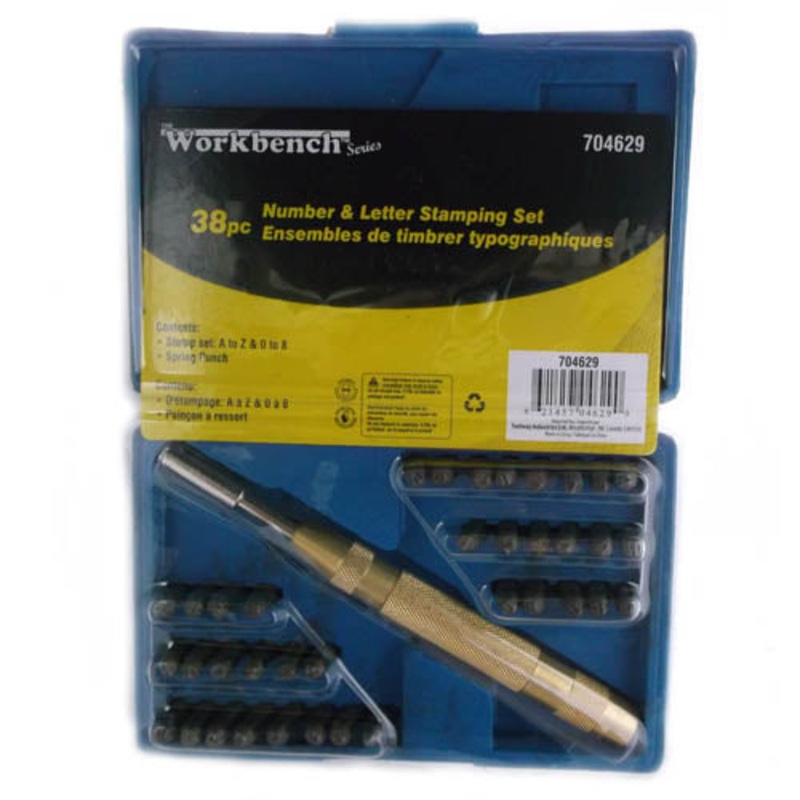 704629 – NUMBER AND LETTER STAMPING 38PC/SET ASSORTED