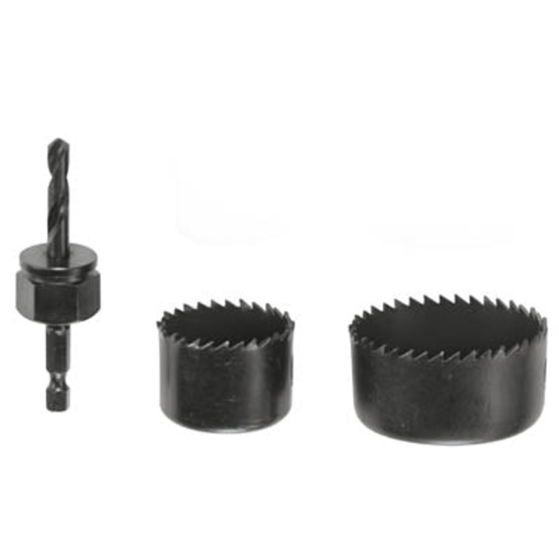 8787 – HOLE SAW SET METAL 2 HOLE SAWS WITH 1 ARBOR (2 1/4′ AND 1 1/4′) (3 pcs/pkg)