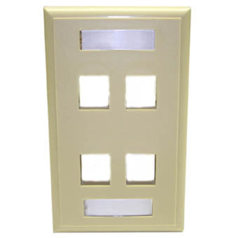 AGK-136 – WALL PLATE 4PORT IVORY