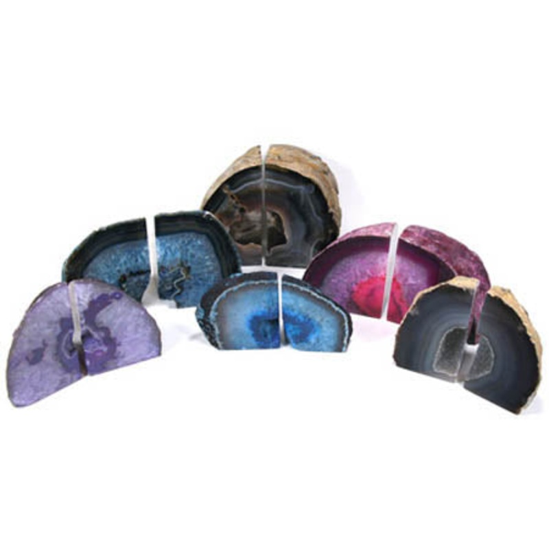 NAGSM – AGATE SLAB ON STAND ASSORTED COLOURS