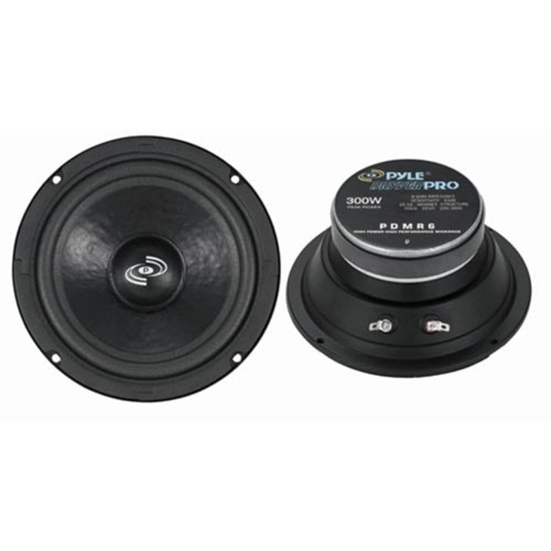 PDMR6 – SPEAKER RND 8R 150W RMS 6.5INCH BLK 93DB 200-5KHZ 300W PEAK