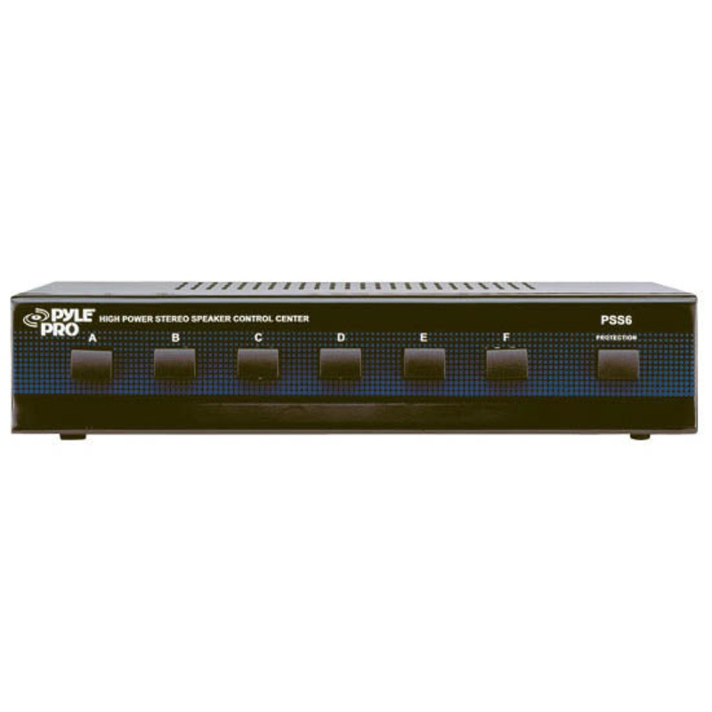 PSS6 – SPEAKER SWITCH BOX 6WAY PUSH FOR 14AWG SPKR WIRE 100W/CHANNEL
