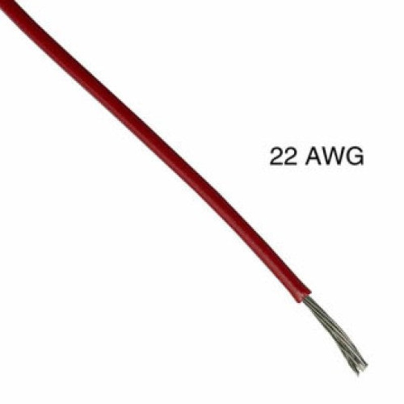 WAA-1815A – WIRE STRANDED 22AWG 100FT RED TC PVC FT1 300V 105C