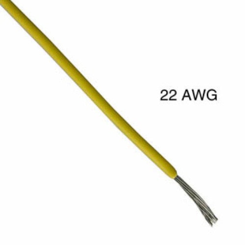 WAA-1845A – WIRE STRANDED 22AWG 100FT YELLOW TC PVC FT1 300V 105C