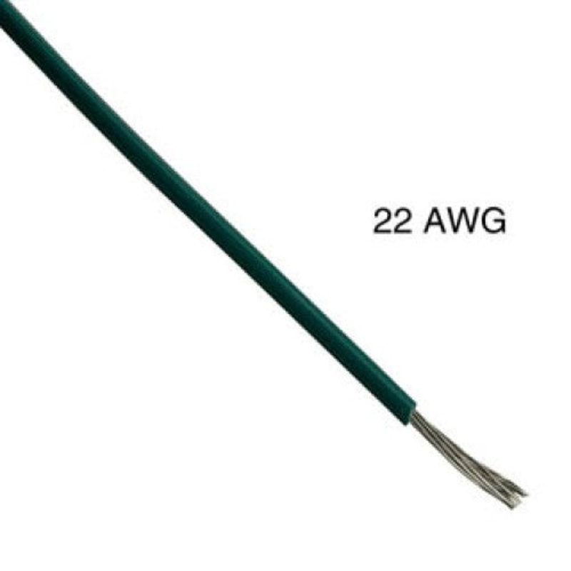 WAA-1855A – WIRE STRANDED 22AWG 100FT GREEN TC PVC FT1 300V 105C