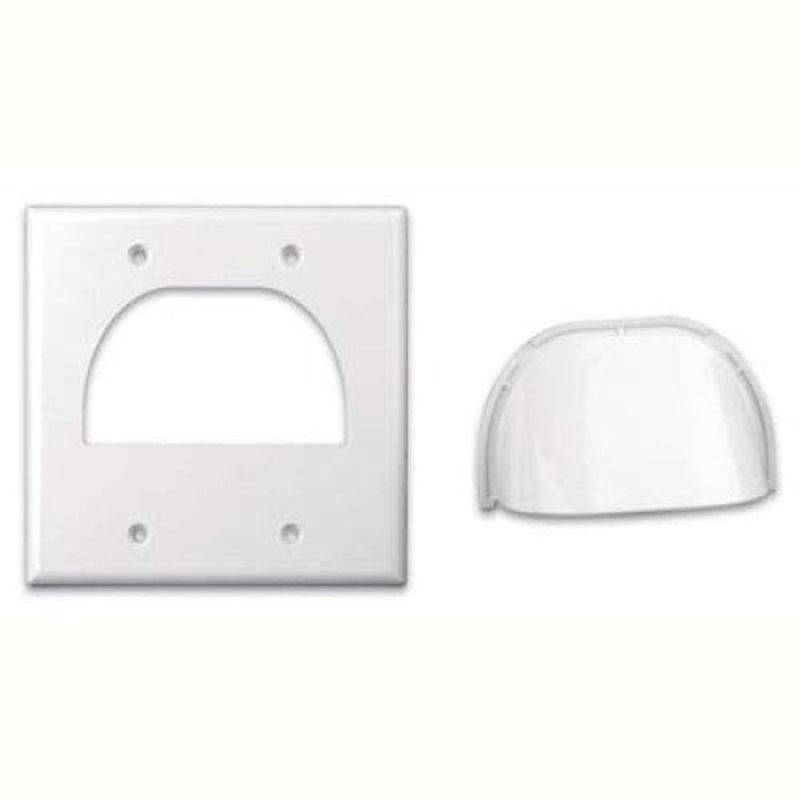 120624X – WALL PLATE FOR BULK CABLE DUAL REVERSIBLE DESIGN WHITE