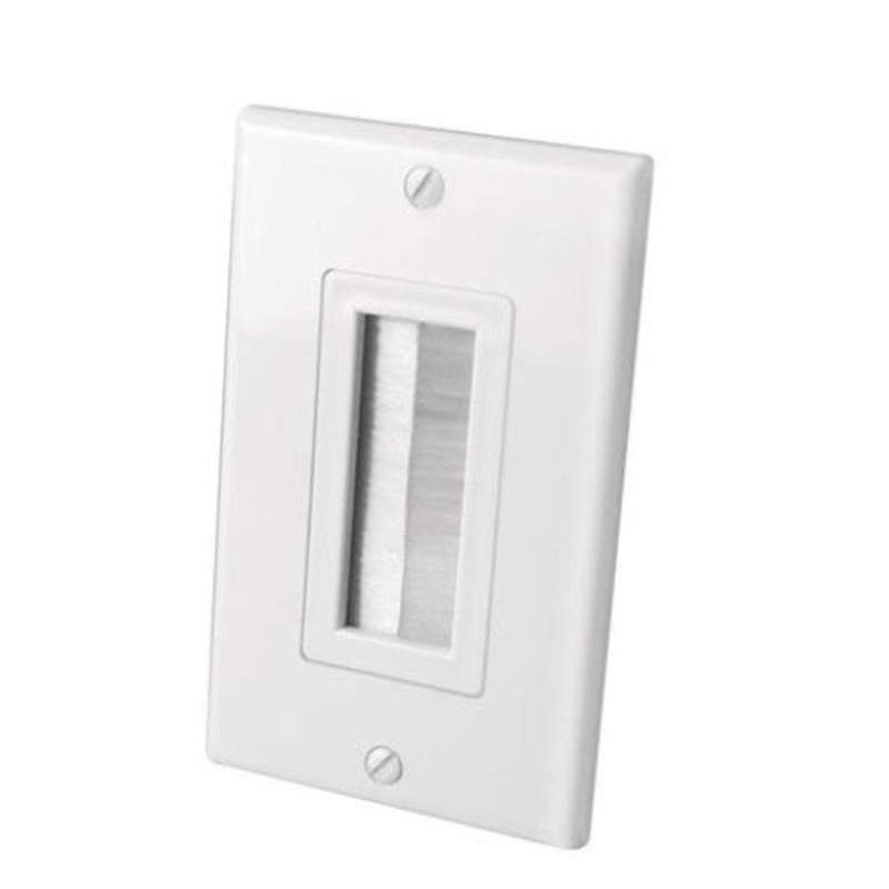 120817X – WALL PLATE FOR BULK CABLE DECORA STYLE SINGLE WHITE