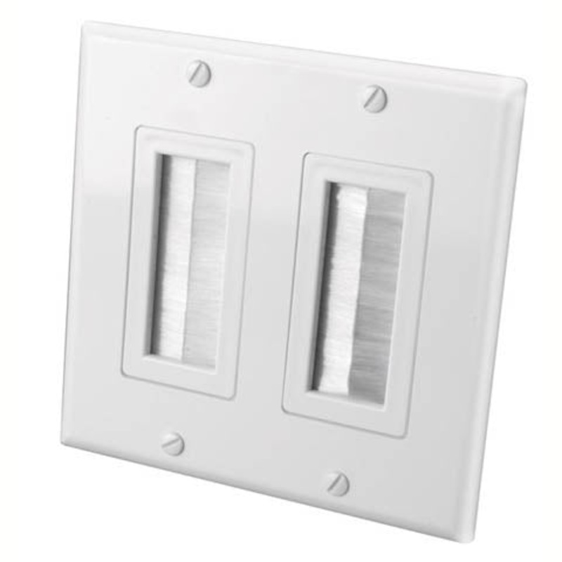 120827X – WALL PLATE FOR BULK CABLE DECORA STYLE DUAL WHITE