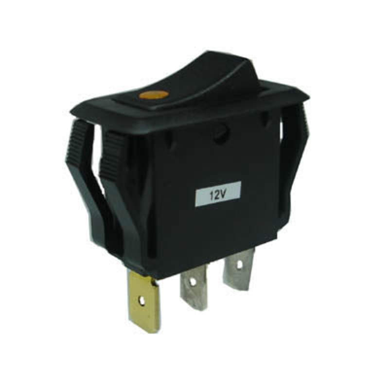40342 – ROCKER SWITCH LIT 1P1T 16A ON- OFF 12VDC QT 13.5X28MM AMBER LED