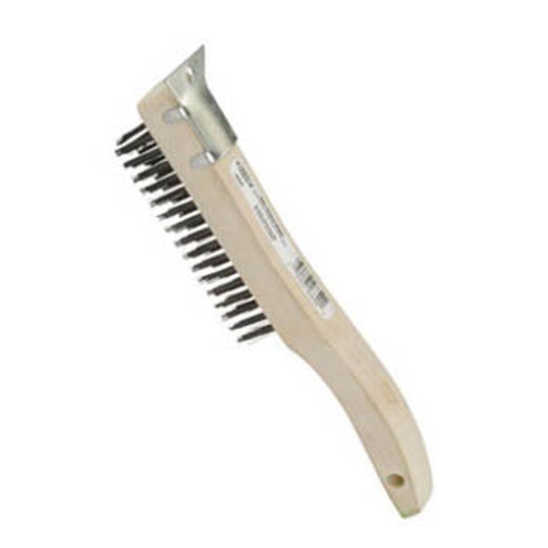 46849 – BRUSH WIRE WITH SCRAPER 5 1/2IN X1 1/16IN X 9 1/2IN