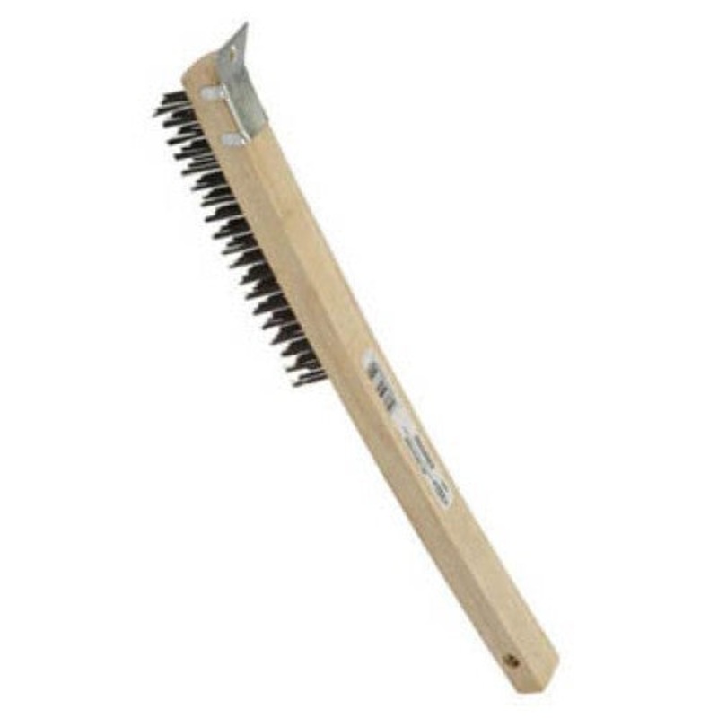 46852 – BRUSH WIRE WITH SCRAPER 6 1/2IN X1IN X 13 3/4IN