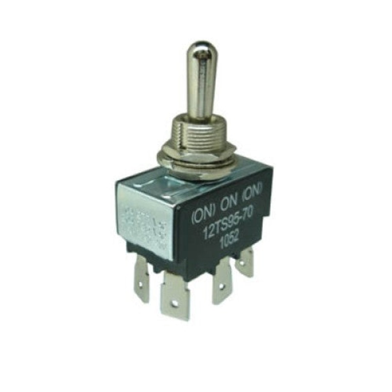 7300074 – TOGGLE SWITCH 2P2T 20A (ON)-ON- (ON) 125VAC TH QT 12MM HOLE