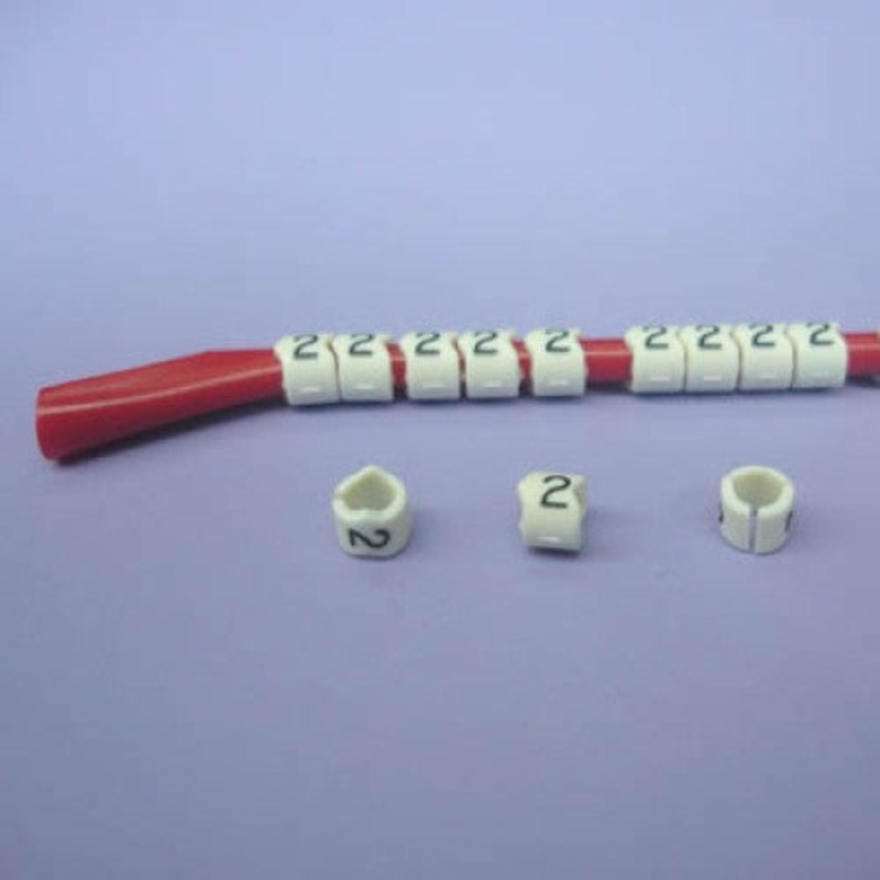 S6-2 – WIRE MARKER SNAP ON 18-16AWG RED LEGEND 2 (30 pcs/pkg)