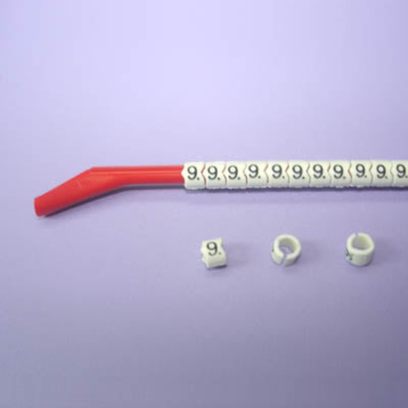 S6-9 – WIRE MARKER SNAP ON 18-16AWG RED LEGEND 9 (30 pcs/pkg)