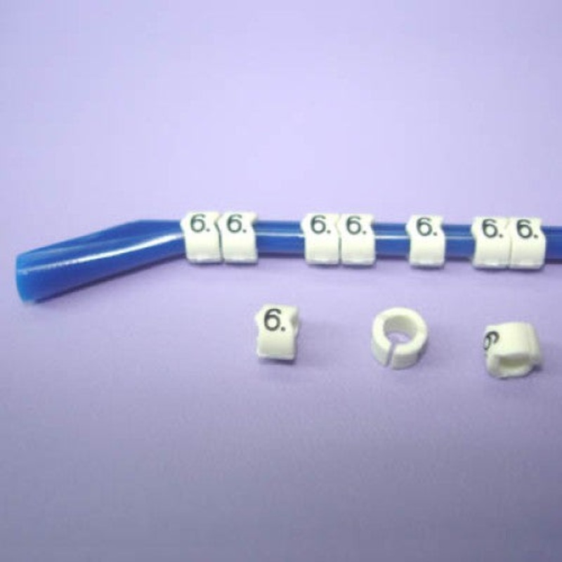 S9-6 – WIRE MARKER SNAP ON 16-14AWG BLU LEGEND 6 (30 pcs/pkg)