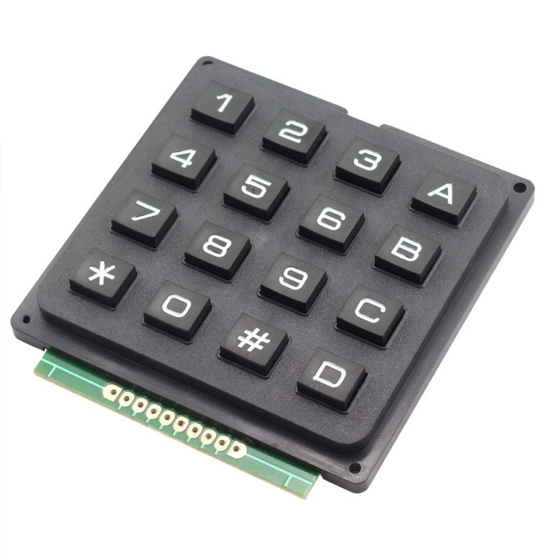 SWKEY-400444 – KEYPAD 4X4 KEYS 3.3-5V BLK KEYS 2.6X2.6X0.4IN