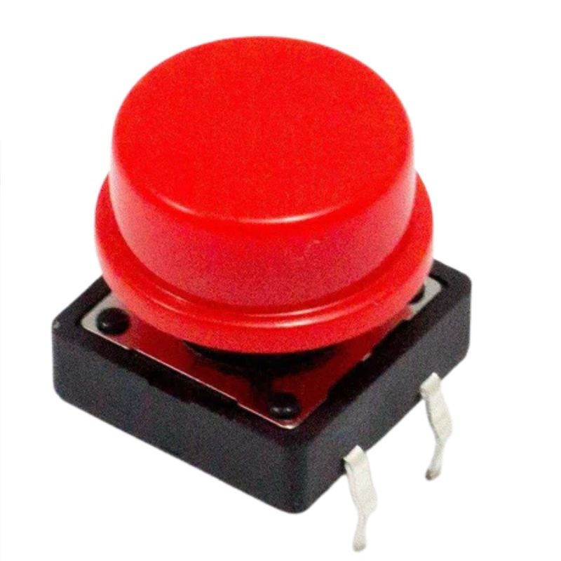 SWTAC-412222 – PUSH SWITCH MOM 1P1T NO PCST SQR 12X12MM CAP HT 4MM RED