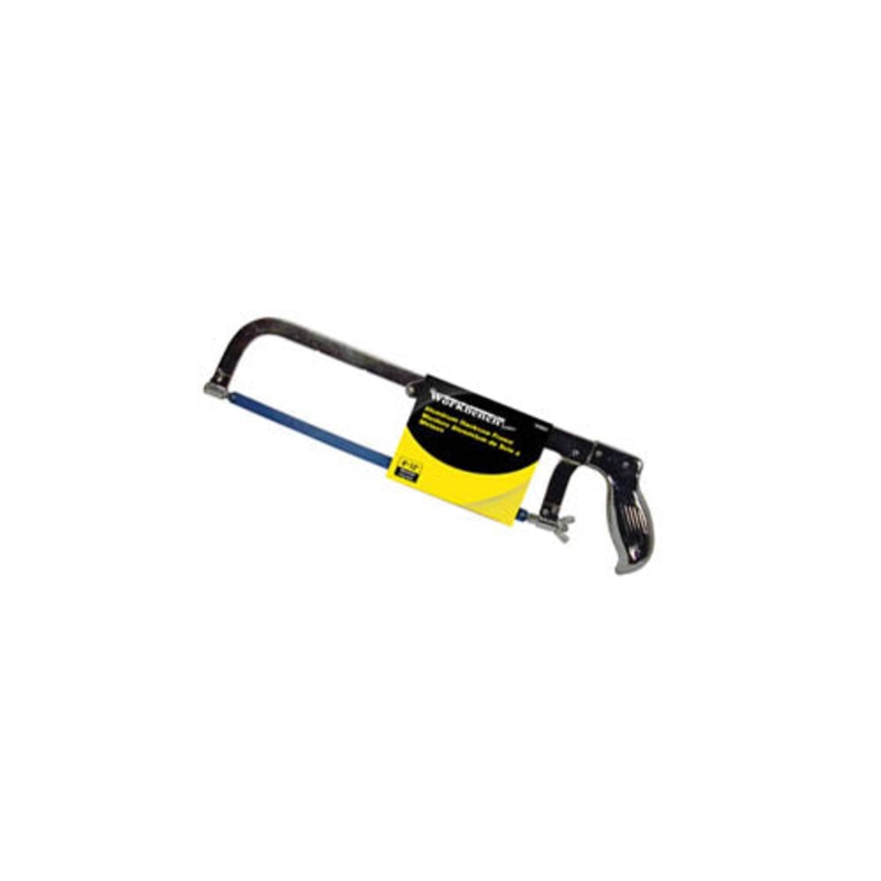 109007 – HACKSAW 12IN CHROME PLATED WITH 8-12IN BLADE AND METAL HANDLE
