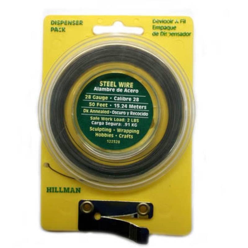 122328 – STEEL WIRE 28AWG 50FT DISPENSER PACK SAFE WORK LOAD 2LBS