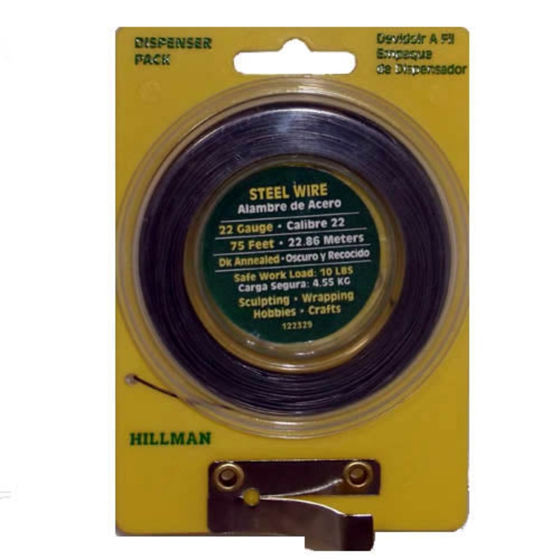 122329H – STEEL WIRE 22AWG 75FT DISPENSER PACK SAFE WORK LOAD 10LBS