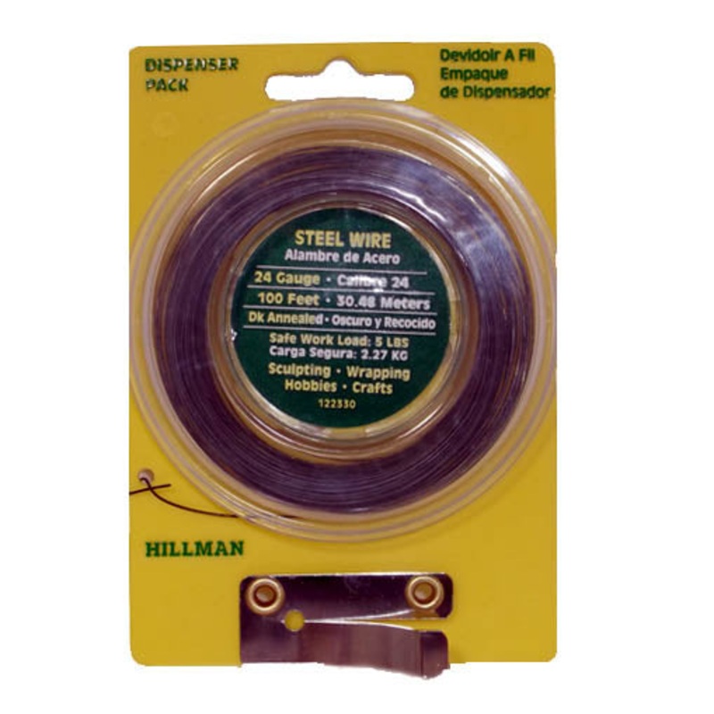 122330 – STEEL WIRE 24AWG 100FT DISPENSER PACK SAFE WORK LOAD 5LBS