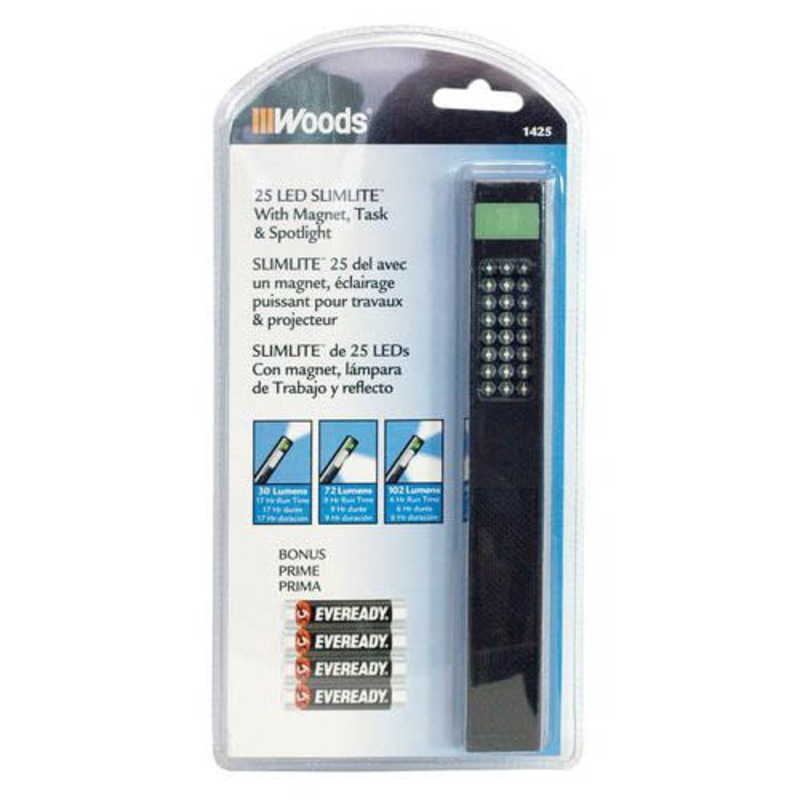 1425 – FLASHLIGHT WHITE 25LED W/MAGENT TASK AND SPOTLIGHT