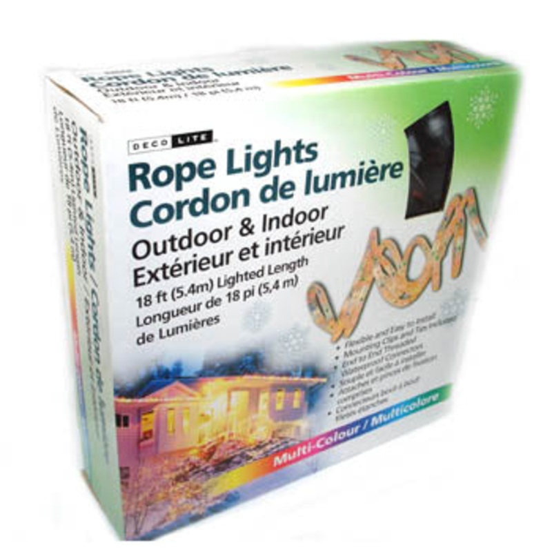 33424-MULTI – ROPE LIGHT DECORATIVE BULB MULTI COLOUR 18FT INDOOR/OUTDOOR