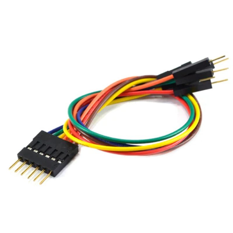 CONCG-321106 – JUMPER WIRE MALE 6P TO OPEN END 24AWG ASSORTED COLOR 8IN