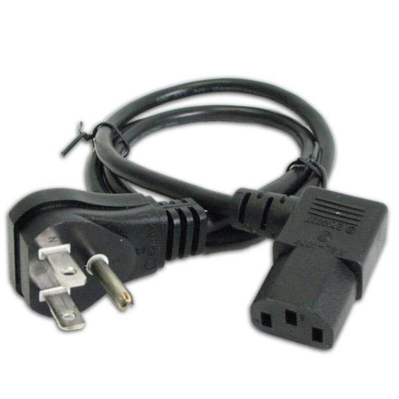 CPCO3-RARA – INST CORD 3/18 3FT RND BLK SVT RA PLUG AND RA SOCKET
