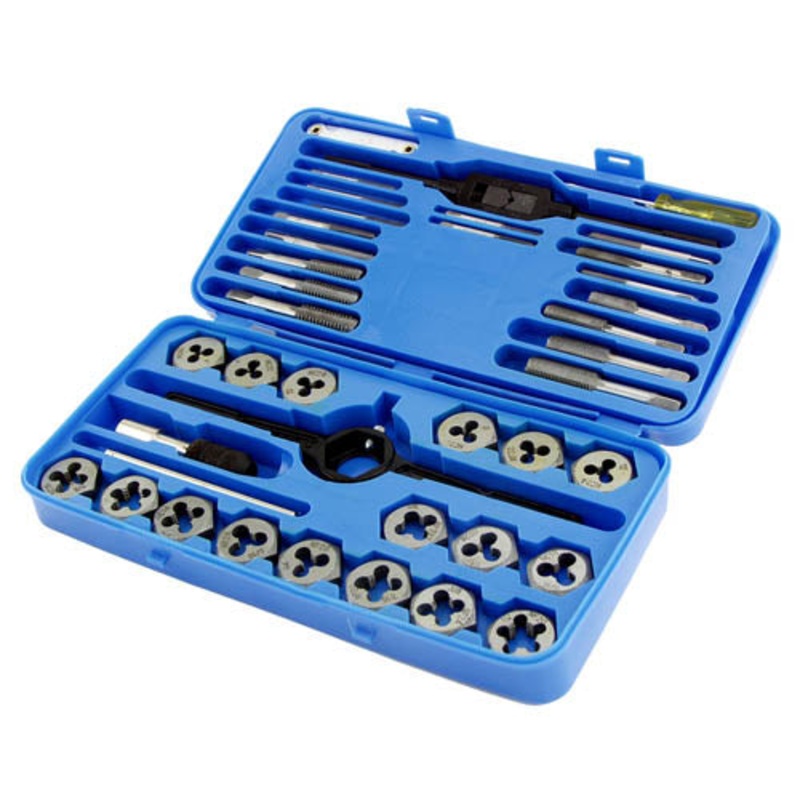 DT-40 – TAP AND DIE SET SAE 40PCS/SET COMINATION OF NC/NF & PT THREADS
