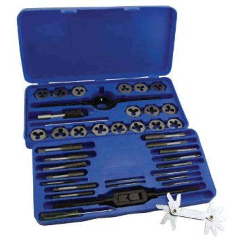 DT40M – TAP AND DIE SET METRIC 40PCS/SET INCLUDES TAP SIZES 3MM TO 12MM