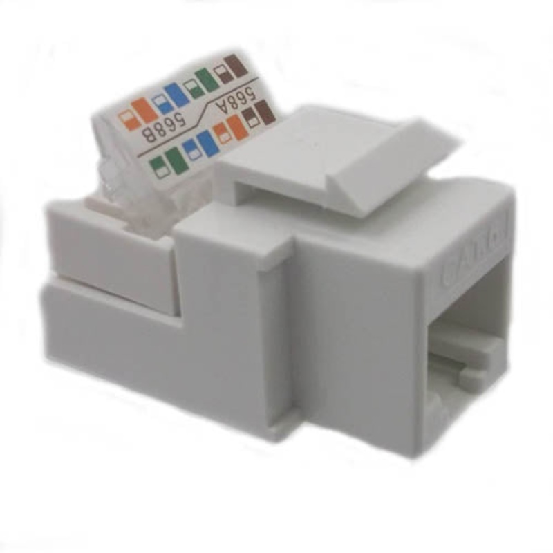 OCT2008-CAT6-WHITE – KEYSTONE JACK CAT6 WHT TOOLLESS