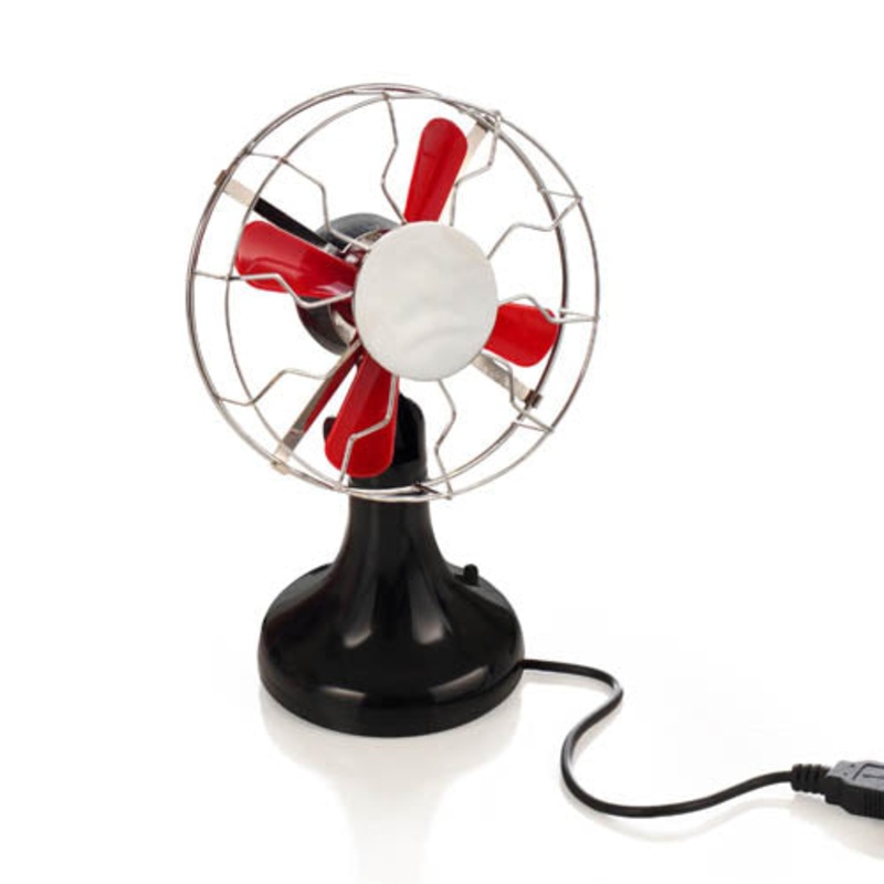 PI-8214 – FAN MINI 6IN DESKTOP USB POWERED RED METAL