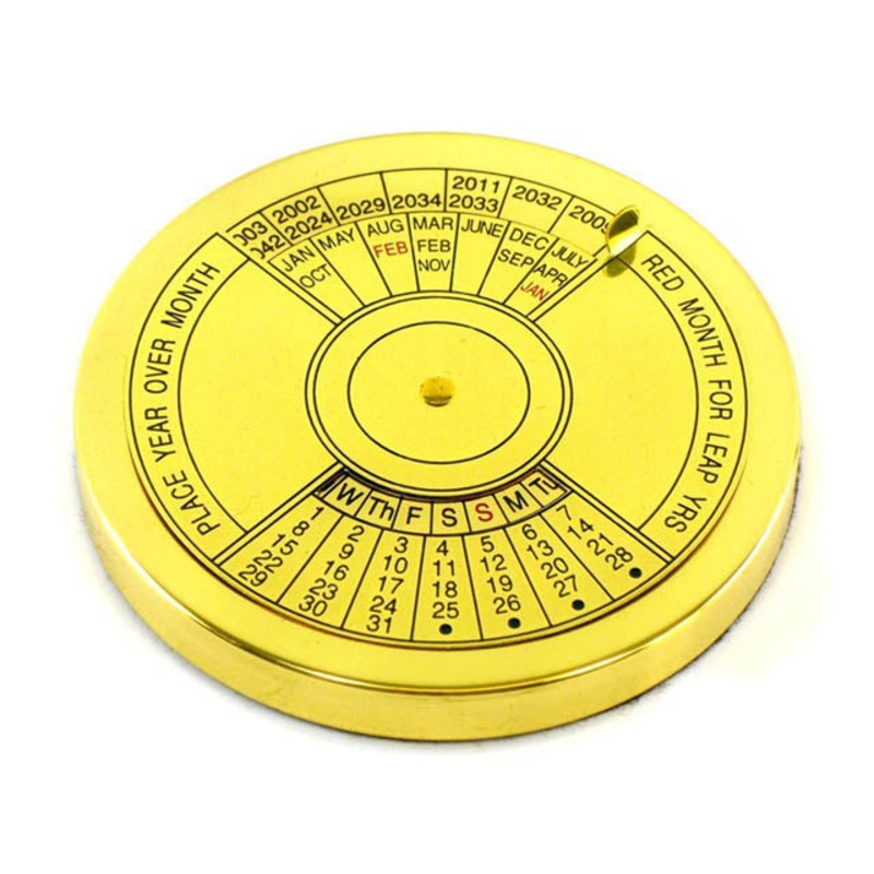 TP505B – CALENDAR PERPETUAL SOLID BRASS