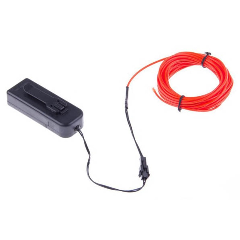 02939 – EL WIRE RED 2.3MM 3M WITH 3V BATTERY PACK INVERTER