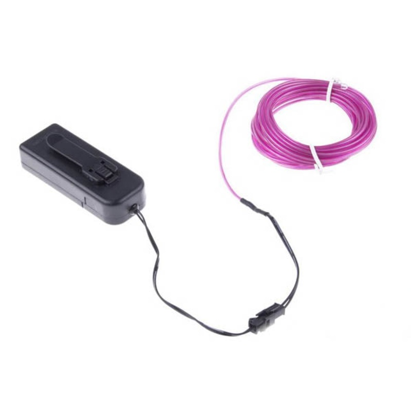 02945 – EL WIRE PURPLE 2.3MM 3M WITH 3V BATTERY PACK INVERTER