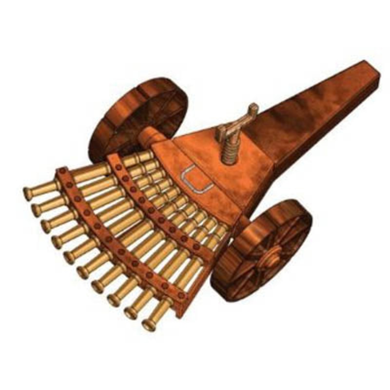 61005 – MULTI BARRELED CANNON LEONARDO DA VINCI MODEL KITS