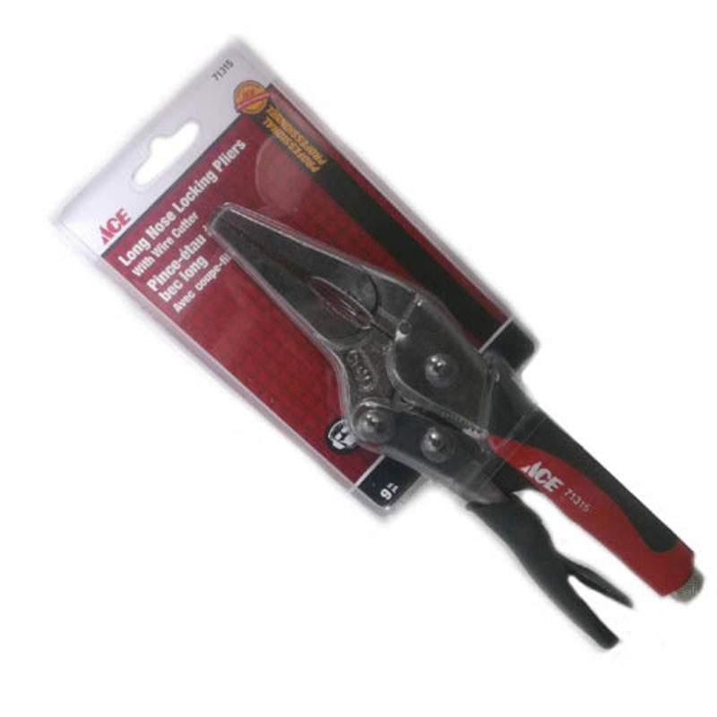 71315 – PLIERS LONG NOSE LOCKING 9IN WITH WIRE CUTTER
