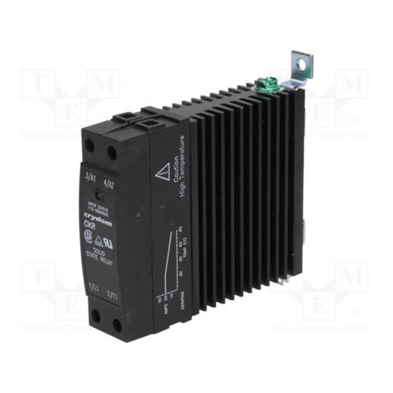 CKRA2430 – RELAY SSAC 90-280V 30A/24-280VAC DIN RAIL HEATSINK MT