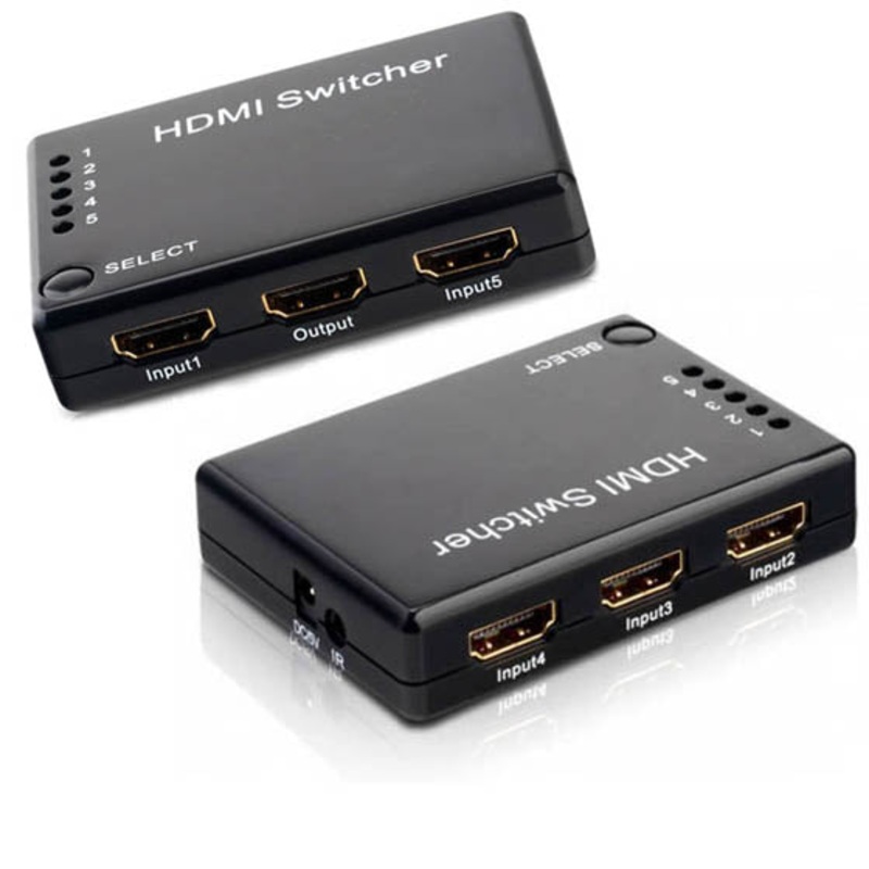 IDATA HDMI-51 – HDMI SWITCH BOX 5WAY PUSH/REMOTE 5IN 1OUT 1080P