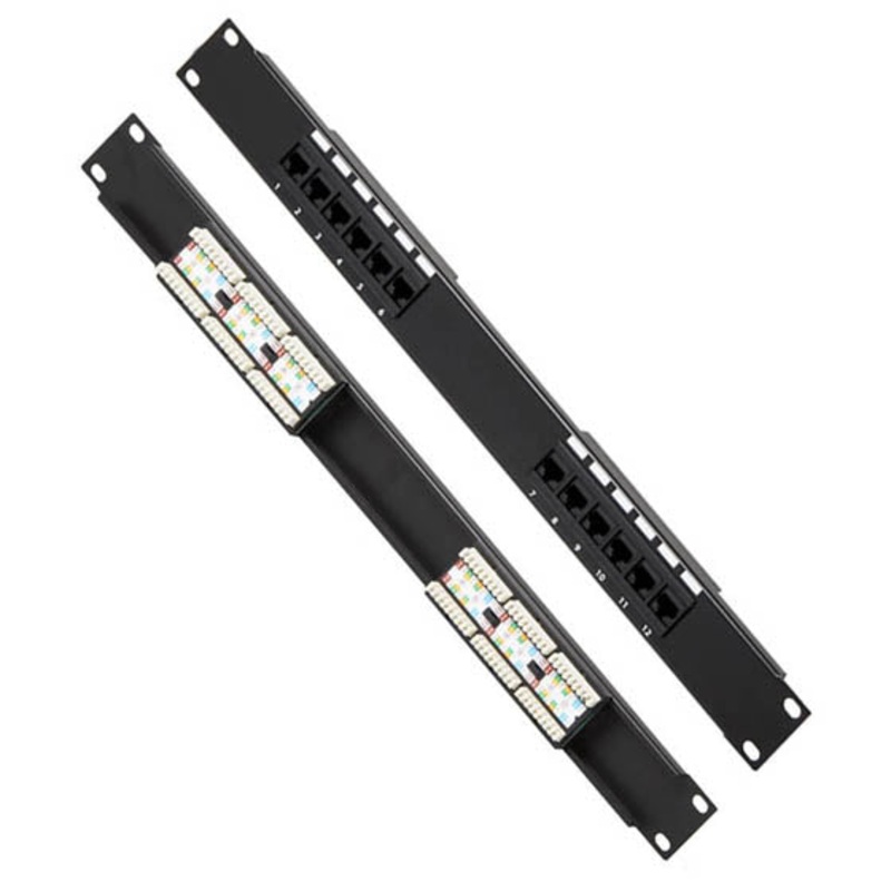 OCT6101-12PORTCAT6 – PATCH PANEL 12PORT CAT6 19INCH RACKMOUNT