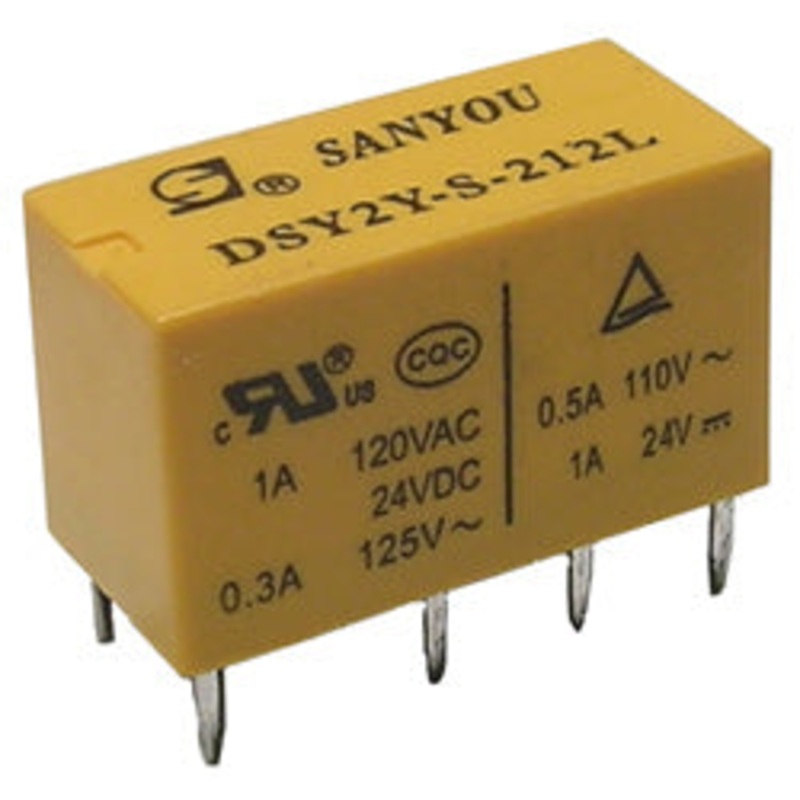 ORZ-SH-224L – RELAY DC 24V 2P2T 1A 8P PCMT